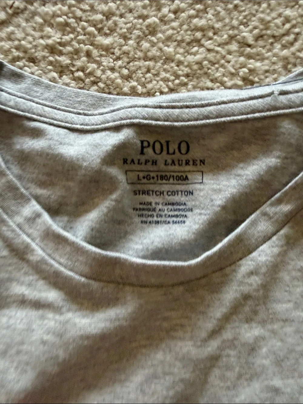 Polo by Ralph Lauren Light Gray Short-Sleeve Pocket Tee